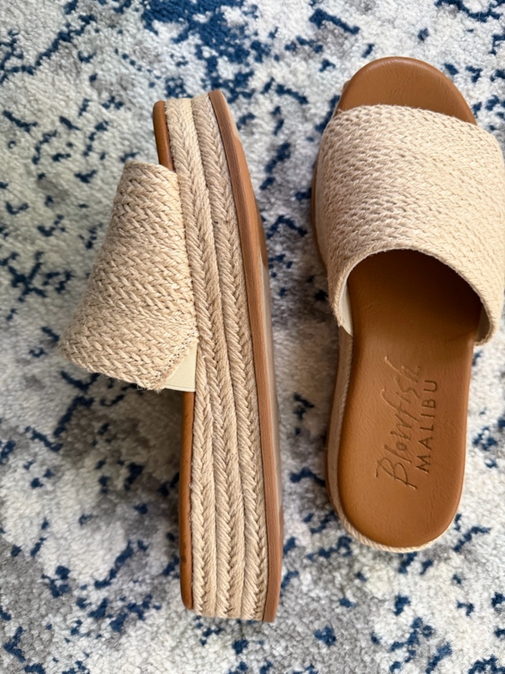 Blowfish Malibu Natural Woven Slide Mules - Picture 2 of 3